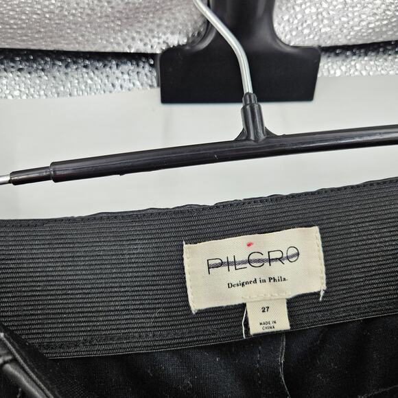 Anthrpologie Pilcro Glasgow Faux Leather Skinny Pants Black Pull On Size 27 - Picture 6 of 8